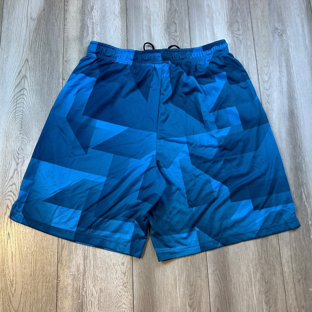 Nike Shorts Mens 2XLT Tall Blue Black Run Running Athletic Gym Geo Camo Men - Picture 6 of 9